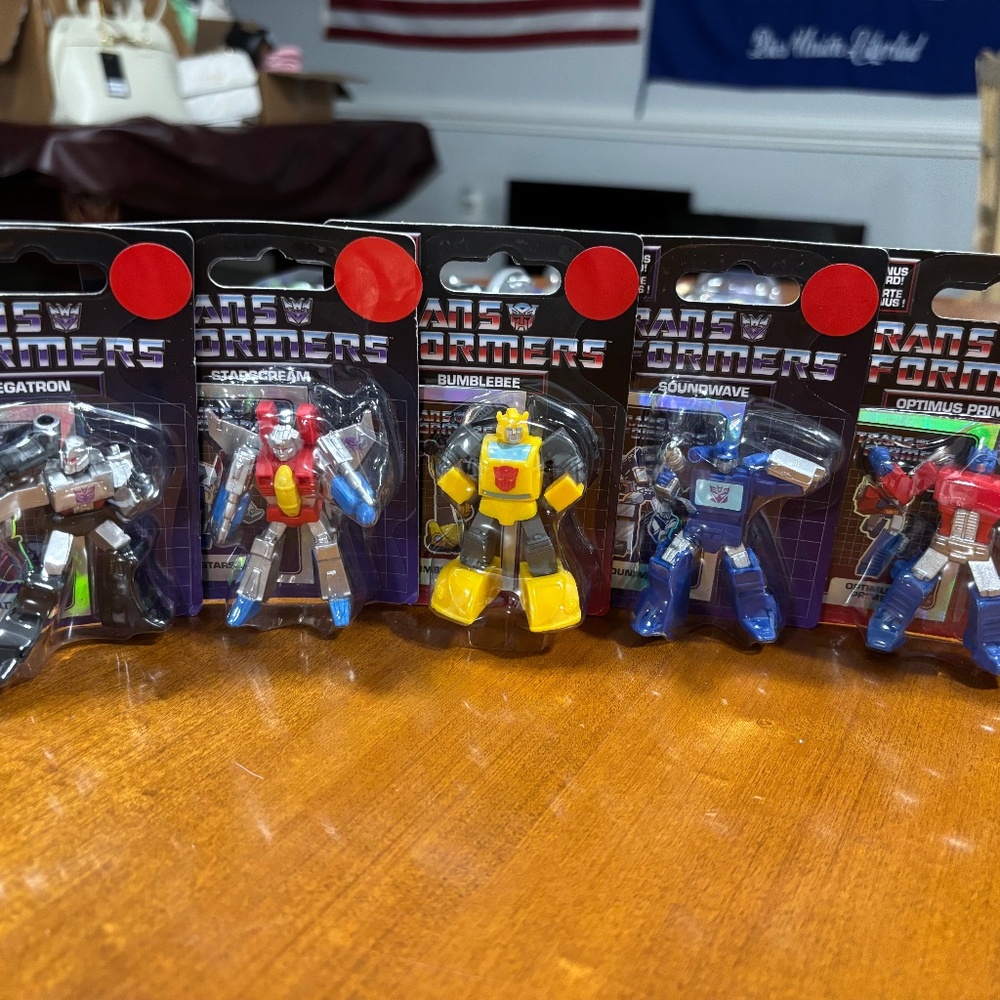 5 Mini Transformers Figurines Approximately 2 inches tall